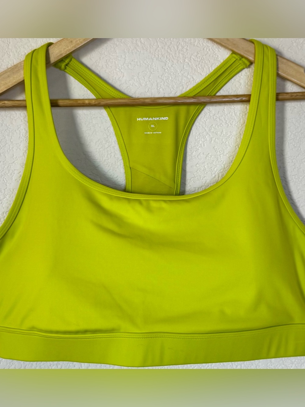 Humankind Neon Lime Bikini Swim Top XL NWOT | Pride Festival Athletic Swimwear